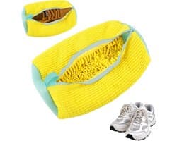 Schoenenwaszak - Geel - 39 x 19 cm - Dikke en Duurzame Waszak met Ritssluiting - Voor Sportschoenen en Vrijetijdsschoenen
