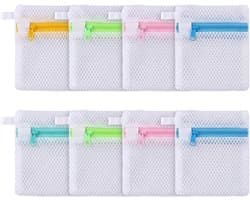 8 Stuks Mini Waszak Met Rits – Mesh Wasmachine Zak Voor Ondergoed, Sokken En Wasparels