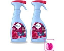 2 x Febreze – Textielspray – Robijn Jasmijn – 500 ml - Bulkverpakking - Textielverfrisser - Textielgeur