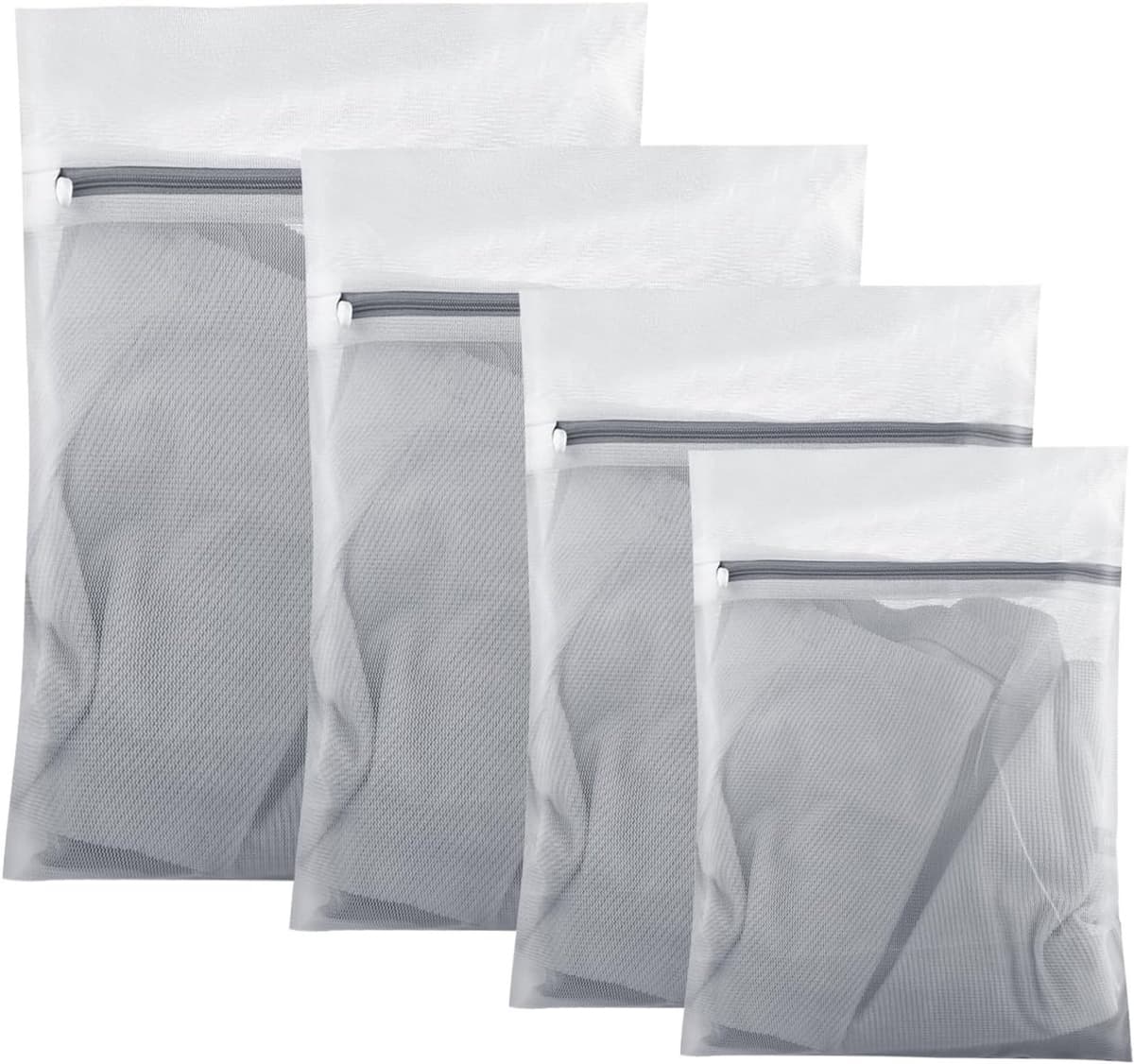 4x Wasmanden Set - Beschermt Kleding in Wasmachine - Wit — afbeelding 1