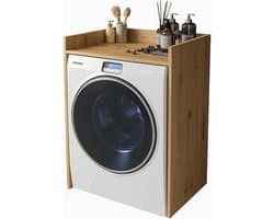 Wasmachine Kast - Ombouw Meubel - Badkamer Organisatie - Montage Zonder Boren - 66x97x62cm - Wotan Eiken