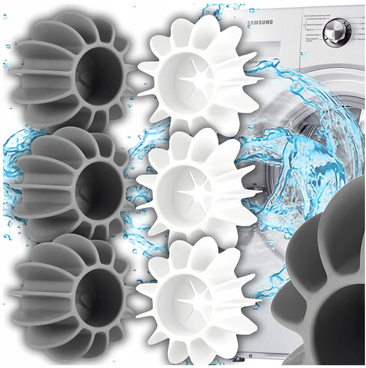 6x Wasmachine Ballen - Anti-Pluis & Haarverzamelaar — afbeelding 1