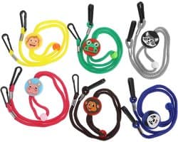 1set Delige Kindermasker Lanyards Met Schattige Cartoon Dierenprint Verstelbare Duurzame Maskerhouders Voor Jongen Meisje Assortiment Van Kleuren
