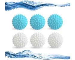 6 Pack Herbruikbare Drogerballen voor Pluizige Kleding - Set van 6 Stuks - Voor