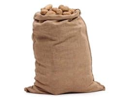 Jute aardappelzak - Spring- en racezakken - Sportdagen organiseren - Versterkte naden, brede opening - 23x21x4 cm - Natuurlijk