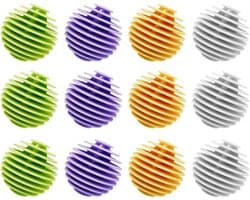 12 stuks wasballen voor wasmachine, rubberen ballen, wasballen, drogerballen voor kleding, voor het reinigen van kleding in het huishouden (4 kleuren)