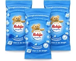 3 x Robijn – Droogtrommeldoekjes – Morgenfris - 20 Doekjes - Voordeelverpakking - 3 stuks