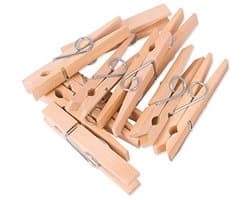 Biologische Houten Wasknijpers - 100% Afbreekbaar en Composteerbaar - Perfect voor Knutselen en Wassen (8cm x 1cm, 100 Stuks)