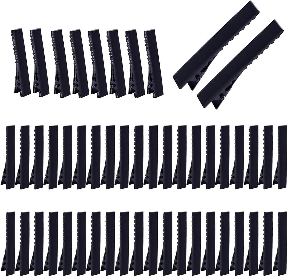 Eendenbek Klemmen - Haarklemmen Set - Haar Styling - Verlengde Stevige Greep - 50 Stuks - Zwart — afbeelding 1