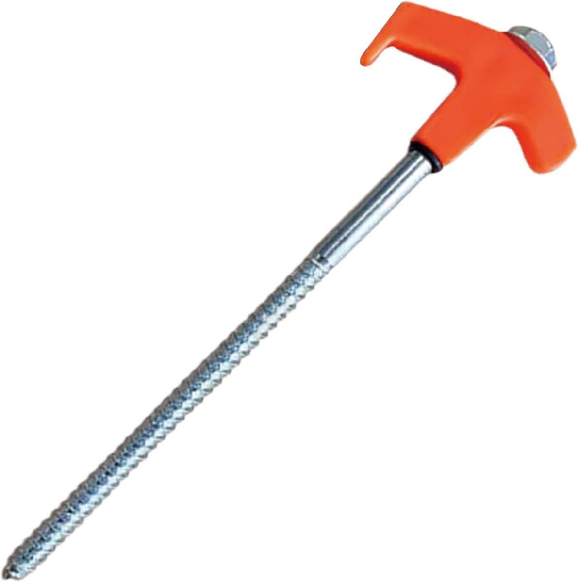 Grondankers - Tentharingen Schroef - Stabiele Verankering - Oplichtend Materiaal - 25 cm - Oranje — afbeelding 1