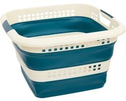 5Five Wasmand - 40L - blauw - PP - opvouwbaar - 49 x 49 x 49 cm - flexibel