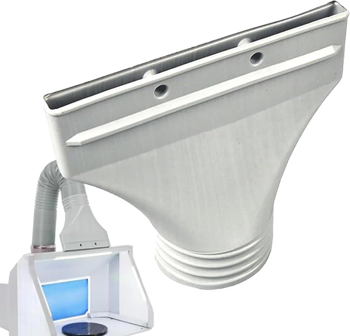 Raamdoorvoer Slang - Afvoerslang Aansluiting - Airco Installatie - Smal Profiel - 57 cm Lengte - Wit Grijs — afbeelding 1