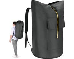 Grote Waterdichte Waszak XXL 115L met 2 Gevoerde Schouderbanden en Opvouwbaar Ontwerp voor Kleding en Vuile Was