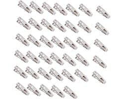 40 Stuks - Wasknijpers - 5*2 cm - Zilver - Roestvrij staal - Knijpers - Sokclips - Winddichte clip - Multifunctionele clip - Draagbare clip - Verdikte clip — afbeelding 1