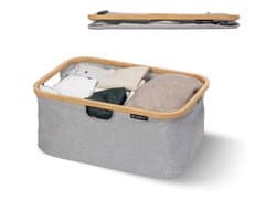 Jubbly® - Wasmand opvouwbaar - Wasbox - Heupwasmand - 45 Liter - Stof - Beige — afbeelding 1