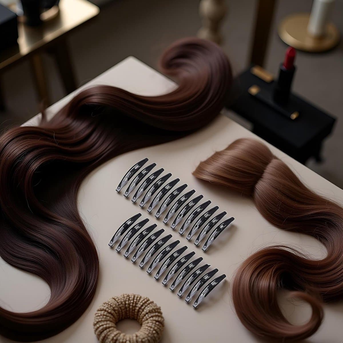 Grote metalen snap haarclips set - 24 stuks zwarte antislip klemmen voor lang haar — afbeelding 1
