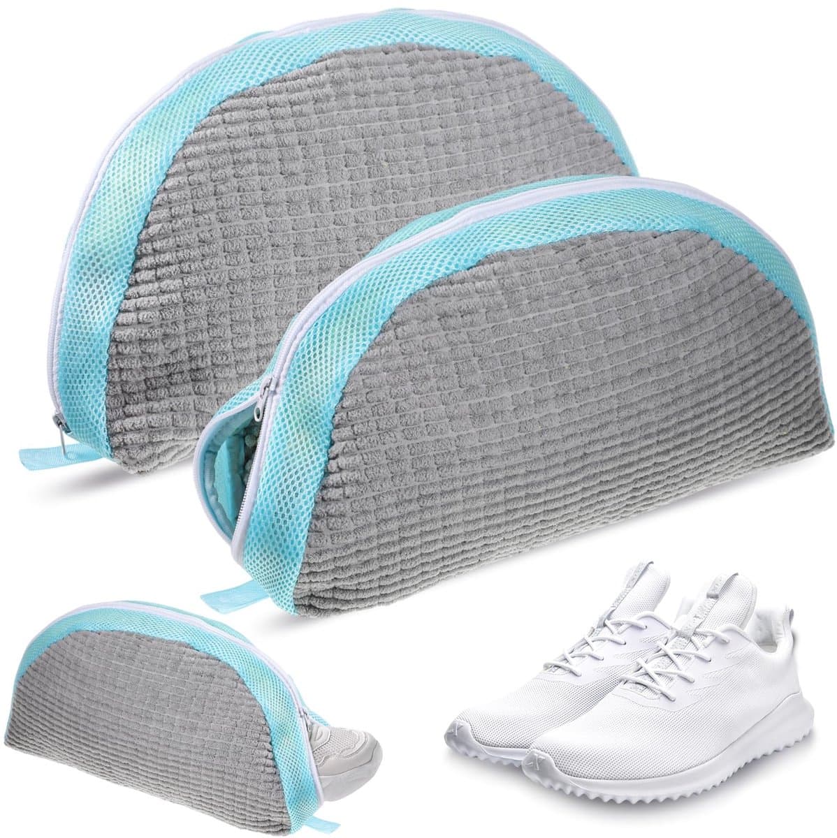 Ibenzoa® Waszak voor schoenen in wasmachine met rits en anti-vervorming ontwerp — afbeelding 1