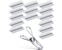Ibenzoa® Roestvrijstalen Wasknijpers Set van 140 Stuks voor Kleding en Huishoudelijk Gebruik