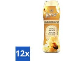 12 x Lenor - Geurbooster - Gouden Orchidee - 22 Wasbeurten - Lenor Geur - Wasgeur - Geurbooster - Wasverzachter - Gouden Orchidee