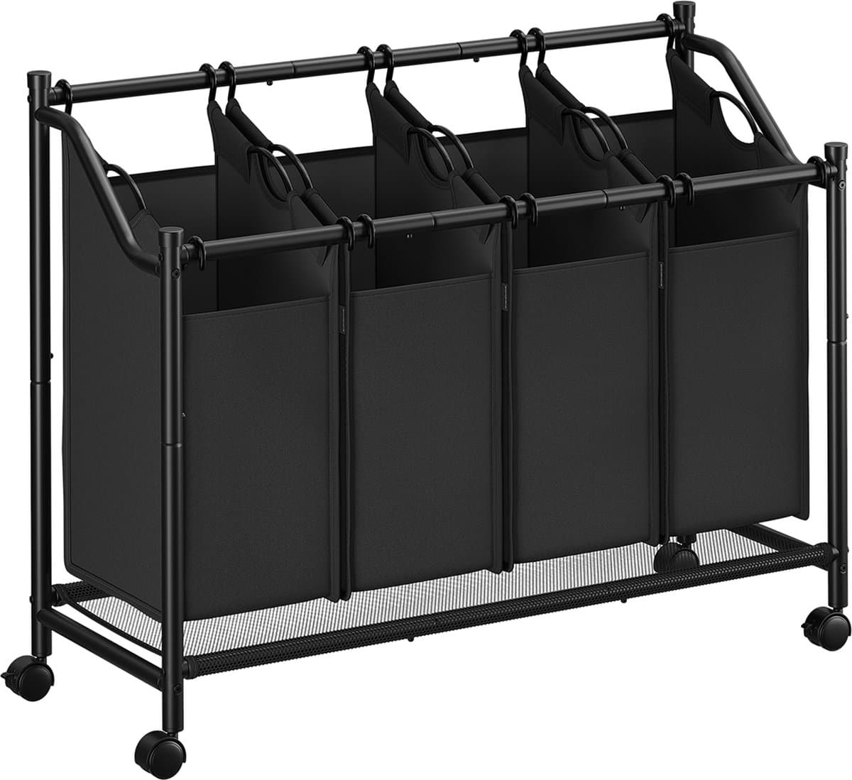 Wassorteerder met 4 zakken - Kledingorganisator - Afneembare zakken - Zware constructie - 105 cm x 38,5 cm x 81 cm — afbeelding 1