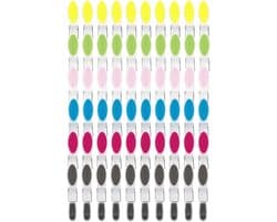 Kledingknijpers 60 Stuks - Kleurrijke Kunststof - Geen Sporen - Ideaal voor Waslijn en Droogrek - ShopVlot