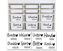 Stickers voor wasgoed - kleurrijke en witte wax - voor donkere was en sportkleding - eenvoudig te organiseren - ShopVlot