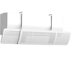 SnelShoppen - Universele Airconditioning Winddeflector Voor Thuis En Kantoor - Verstelbaar Plastic Deflector Met 3 Kunststof Platen En 2 Houders - Uit
