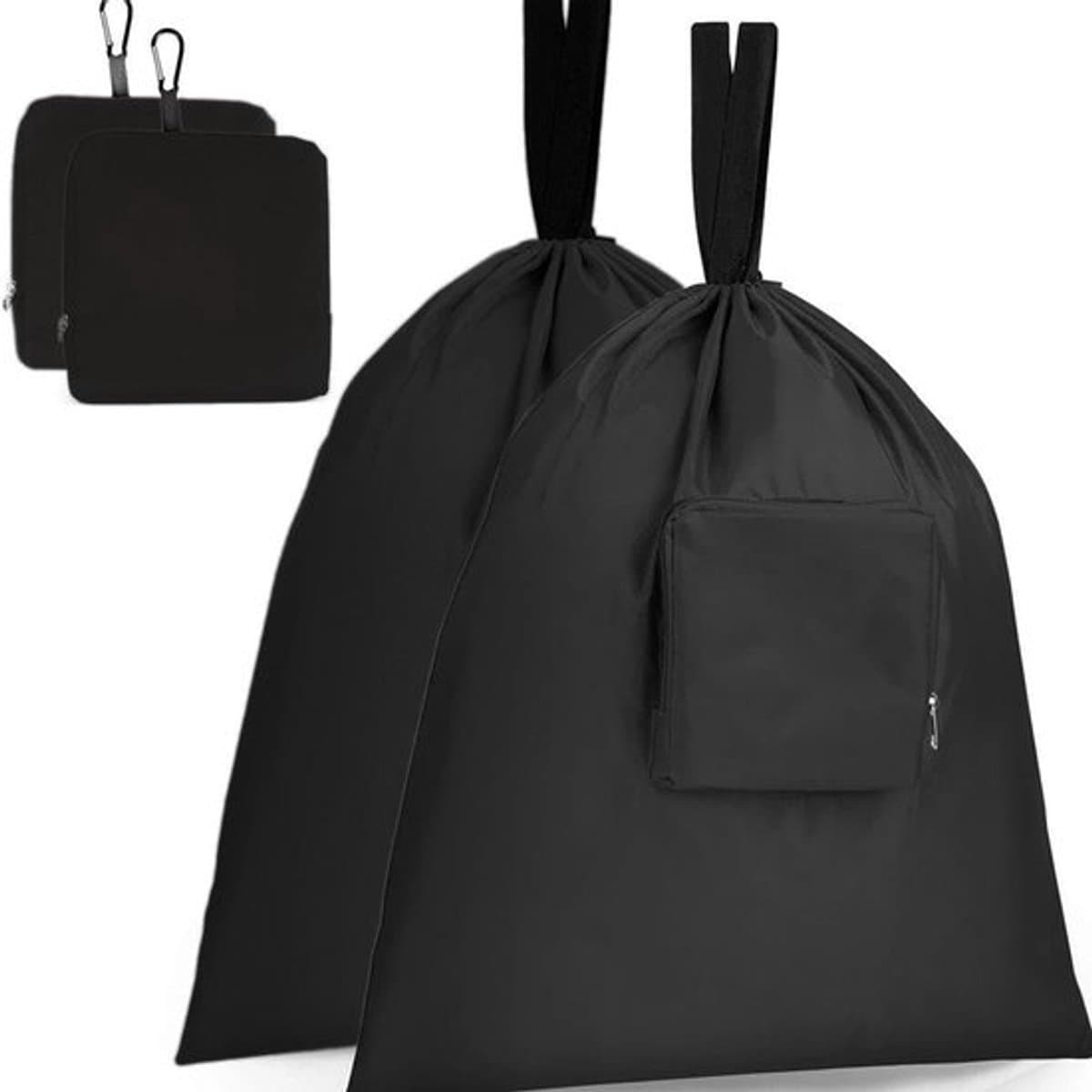 Waszakken Opvouwbaar - 2 Stuks - Duurzaam Oxford Doek - Lichtgewicht - Reiswaszak - Afmetingen 51 x 57 cm - Waszak — afbeelding 1