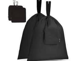 Waszakken Opvouwbaar - 2 Stuks - Duurzaam Oxford Doek - Lichtgewicht - Reiswaszak - Afmetingen 51 x 57 cm - Waszak