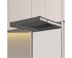 Uittrekbaar Droogrek - Kledingrek Kast - Ruimte Besparen - Stille Demping - 45-120 cm Breed - Aluminiumkleur