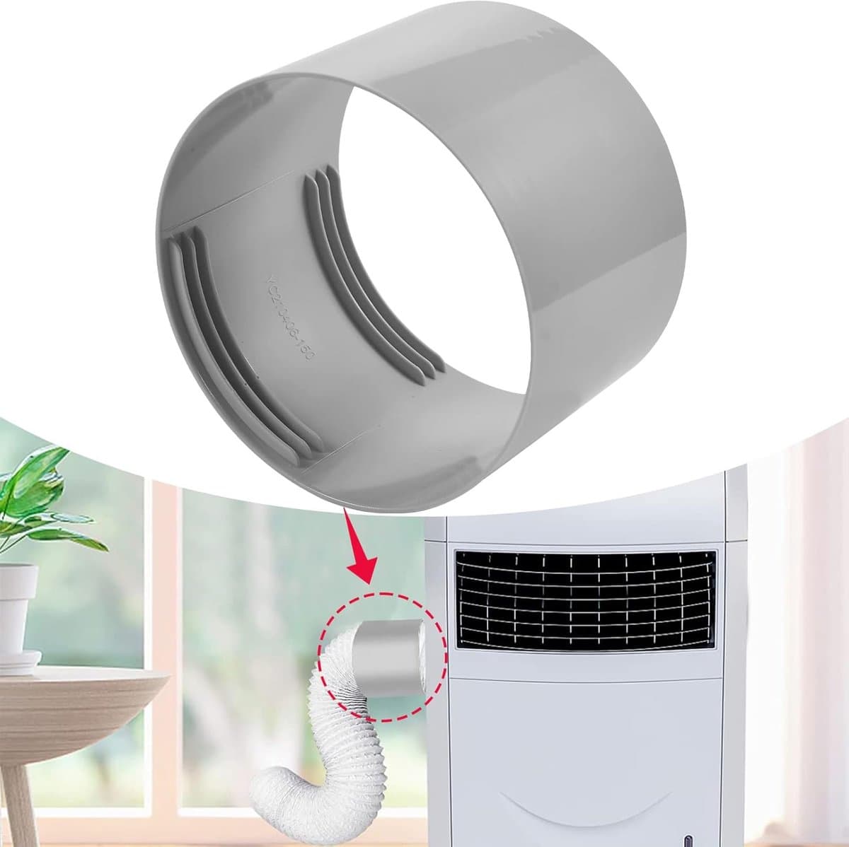 Koppelstuk Mobiele Airco Afvoerslang - Voor Ø130mm/Ø150mm Airconditioningsslang Accessoires - Slangverlenging - Goed Afdichtingseffect - Voor ramen, airconditioning, uitlaatslangkoppeling voor afvoerbuis, afzuigkap — afbeelding 1