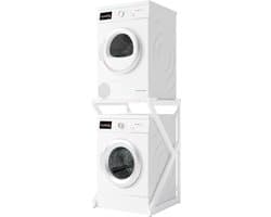 Wasdroger Opzetkast - Stapelrek - Ruimte Besparen - Universeel Ontwerp - 100 kg Capaciteit - Wit