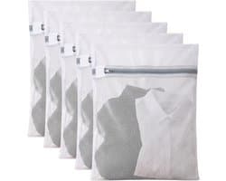 5 Stuks Wasnetten voor Fijne Was, 40x50cm Wasgoed Zak | Netwaszakken met Verborgen Ritssluiting, Ideaal voor Delicate Kleding en Ondergoed