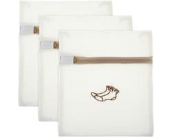 3 stuks delicate waszak, gaaszakken met rits voor sokken, ondergoed, babykleding, badpak - kleine duurzame borduurtas, reiskleding opslag