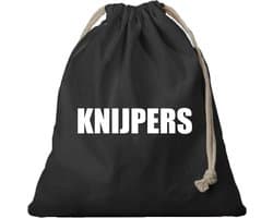 Knijperzak - canvas opbergzakje - voor knijpers - zwart - 25 x 30 cm - met koord — afbeelding 1