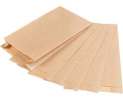 Bruine Papieren Zakken - Bruin - 12 x 21 cm - Recyclebaar Kraftpapier - Voor Voedselverpakking