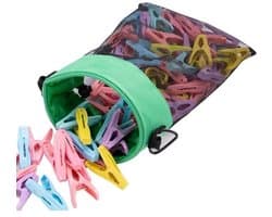 Wasknijperhouder - Organizer voor knijpers - Wasknijpers opbergen - Machinewasbaar ontwerp - 30x20 cm - Groen