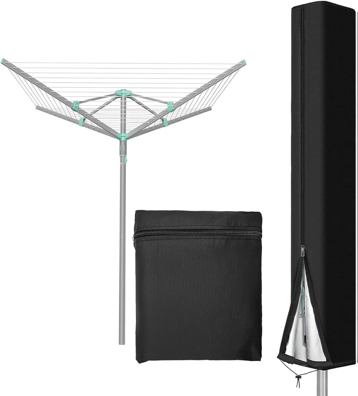 Hoes voor Wasrek van 210D Oxford Materiaal met Rits en Trekkoord voor Bescherming Buiten, Tuin en Camping — afbeelding 1