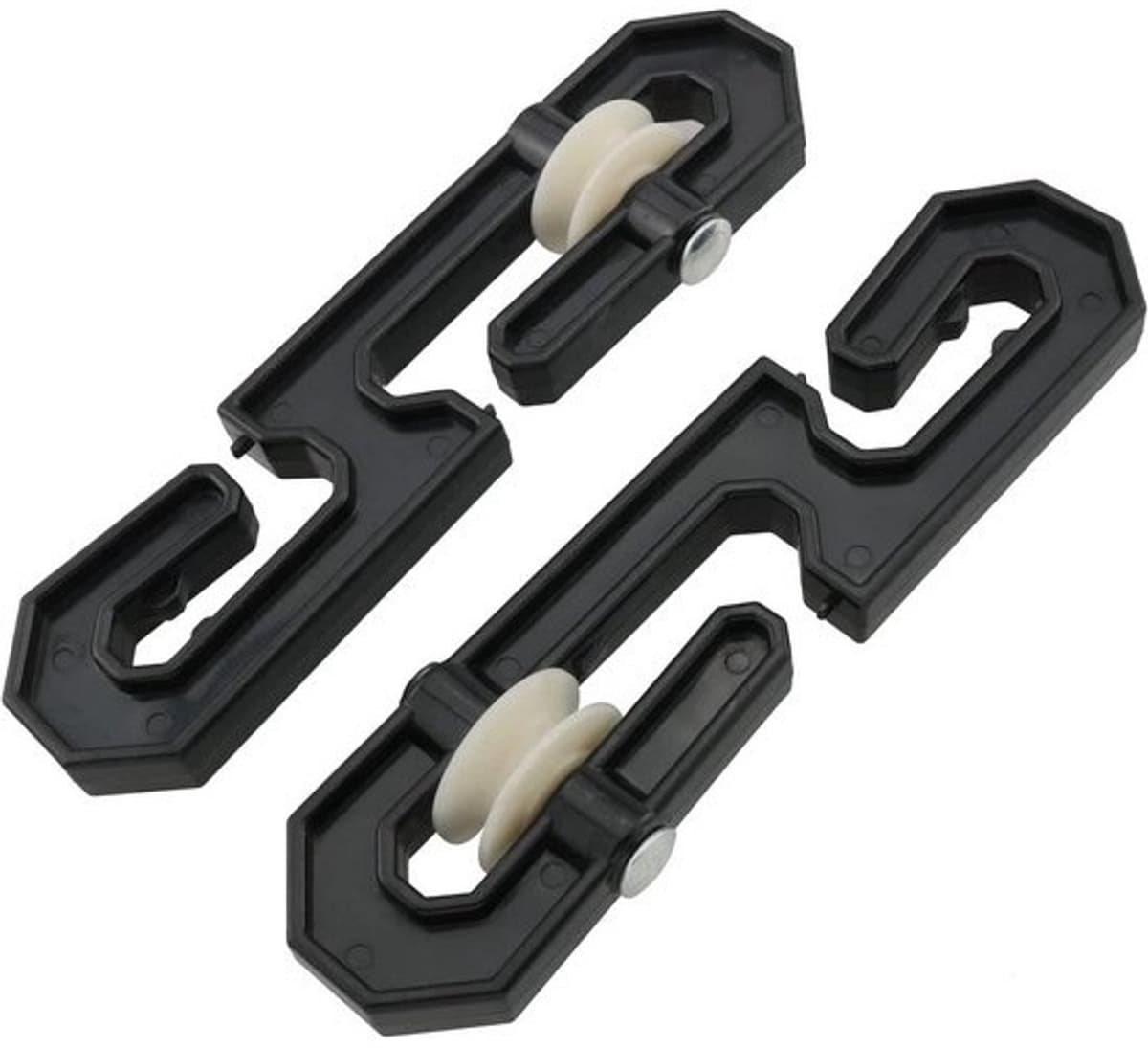 Kledinglijnkatrollen - Waslijnsplitters - Voor zwaardere was - Stille werking - 15 cm - Zwart — afbeelding 1
