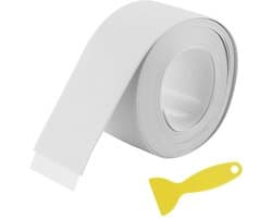 Afdichtingstape, afdichtingstape, afdichtingstape met 1 stuk gele schraper, voor keuken, badkamer, toilet, wandplafond (3.8cm x 3.2m)