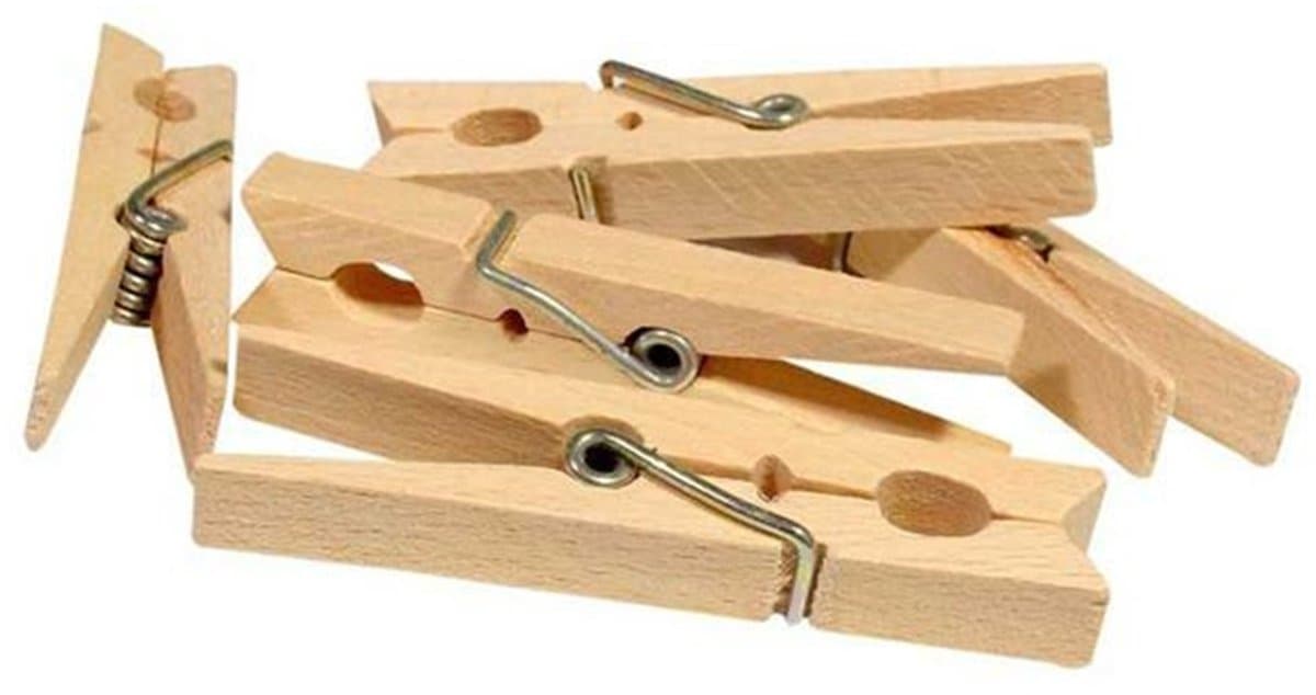 Ultra Clean Houten wasknijpers - 96x stuks - van 7 cm - Huishoudelijke producten - wasgoed - knijpers / wasspelden — afbeelding 1