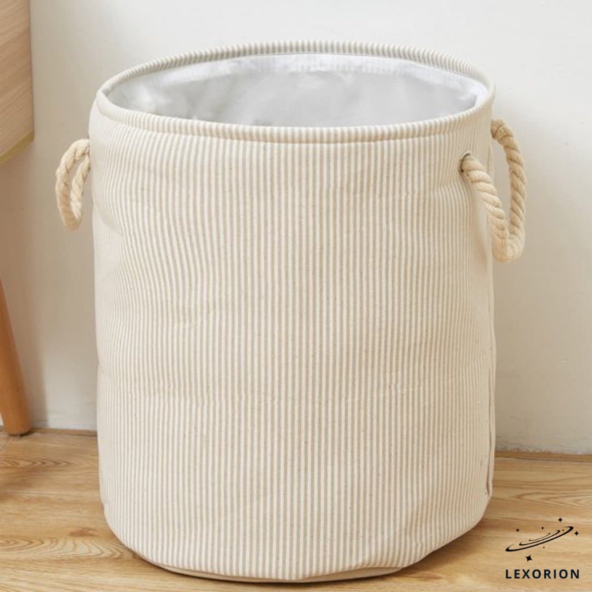 Terra - Wasmand - Wasmand Inklapbaar - Opvouwbare Wasmanden - 35 cm x 40 cm - Stijlvolle en Ruimtebesparende Wasmand voor Optimale Wasorganisatie - Engelse Stijl Wasmanden - Licht — afbeelding 1