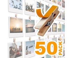 Ibenzoa® Charmante Houten Mini-Knijpers voor Creatieve Fotodisplays en Inspiratieborden, Set van 50 Stuks