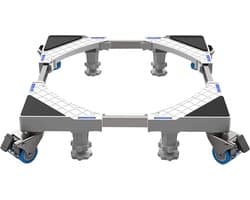 Olvy Home - Wasmachine Verhoger met Wielen - Wasmachine Opbouwmeubel - Wasmachine Sokkel - Kast - Tot 300 KG - Ook voor Droger, Koelkast, Vaatwasser en Vriezer