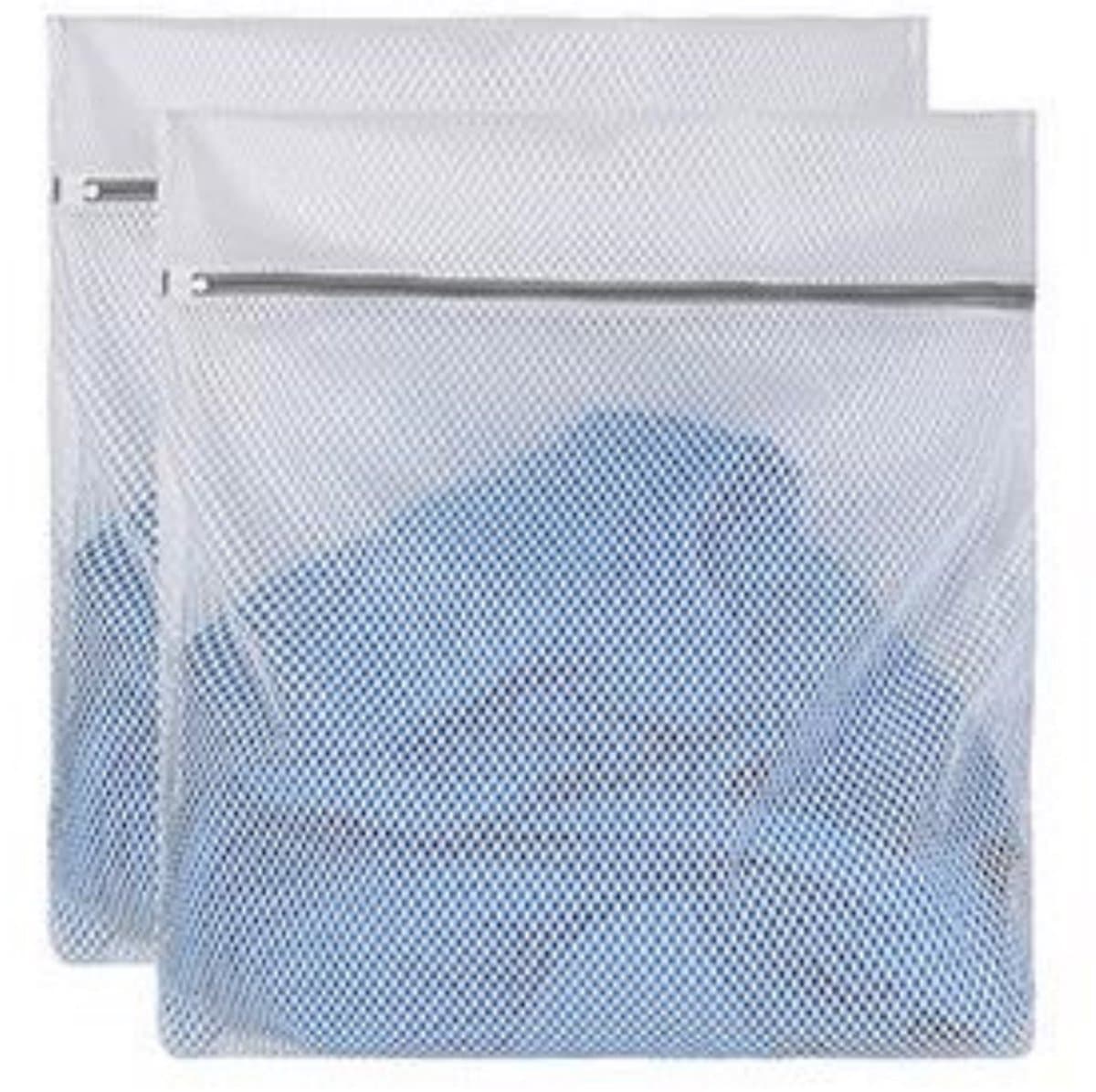 2 stuks - Waszakken - Waszakken voor wasgoed - Waszak groot - Opbergtas - 60 x 60 cm - Geschikt voor wasmachines en organisatie - wit — afbeelding 1
