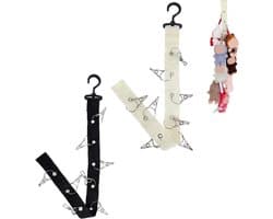 Opbergketting voor Knuffels | Hangende Displayriem met Metalen Clips | Organizer voor Poppenmutsen en Sjaals | Kinder- en Speelkamer Accessoire