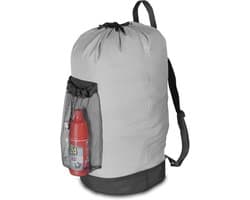 Elkuaie Waszak Rugtas Grijs - Durable 600D Oxford - Trekkoord Sluiting + Mesh Vak - 1 Stuk - Voor Studentenhuis & Reizen