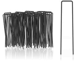Grondankers van koolstofstaal - Robuuste haringen voor tuin en camping - 100 stuks - 150x25x3mm