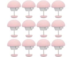 Roze donsdekenclipset (12 stuks) - Donsdekenclips, dekbedhouder, geschikt voor dekbedden, kussens en gordijnen (roze)