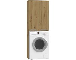 Wasmachine Kast met Plank voor Badkamer - Ruimtebesparende Oplossing voor Wasruimte